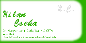 milan cseka business card